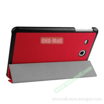 2015 Alibaba Trade Assurance 3 Folding Flip Leather Cover Case for Samsung Galaxy Tab E T560